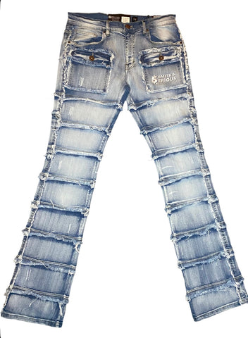 Denim Ruffle Stack Jeans