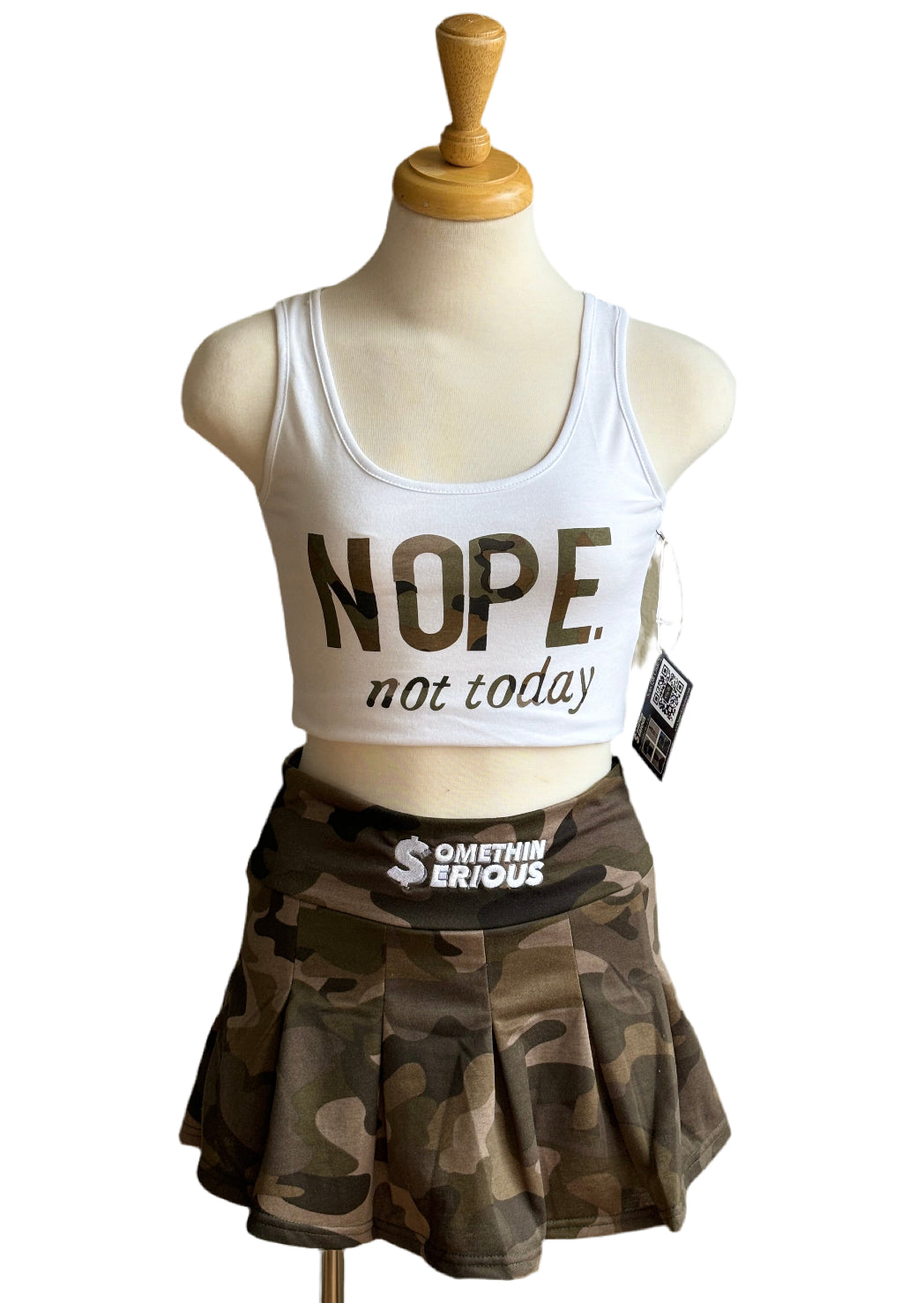 Not Today Crop/Skirt Set