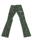 Army Camo Stacked Flare Jeans